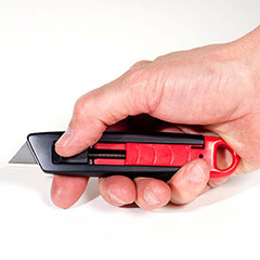 EP-240 Safety Knife w/ Spring Loaded Retactable blade (12/case)