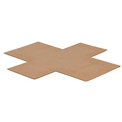 15 x 11 1/8 x 2" White Multi-Depth Corrugated Bookfold