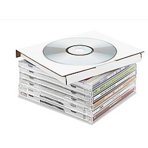 7 1/2 x 5 3/8 x 1 3/16"  DVD Case Corrugated Mailer - Holds 2 DVDs