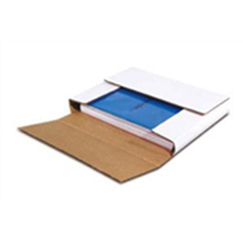 10 1/4 x 10 1/4 x 1" White Multi-Depth Corrugated Bookfold