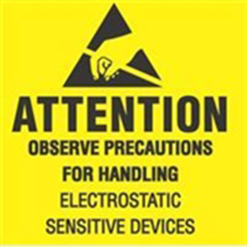 #DL9060  1 x 2 1/2"  Caution Electrostatic Sensitive Devices- Do Not Open Label