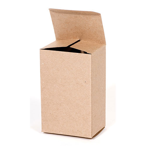 2 1/2 x 2 1/2 x 8" Kraft Reverse Tuck Folding Carton (250/case)