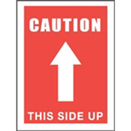 #DL1050 3 x 5" This Side Up Handle with Care (Arrow) Label