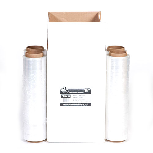 16" x 1476' 70 GA. EQ Ultra-Premium Hand Wrap - Use as replacement for 18" x 1500' 70 Gauge (4/Case)