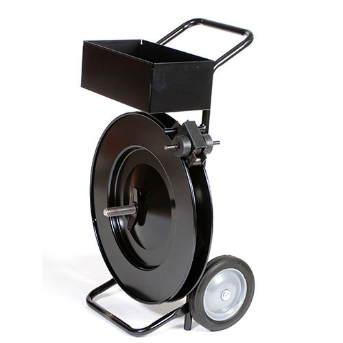 HeavyDuty Steel & Poly Strapping Cart with Strap Troller for