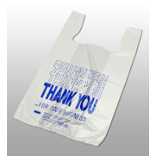 "Thank You" Pre-printed T-Shirt Bags 11 1/2 x 6 1/2 x 21 1/2" (1000/case)